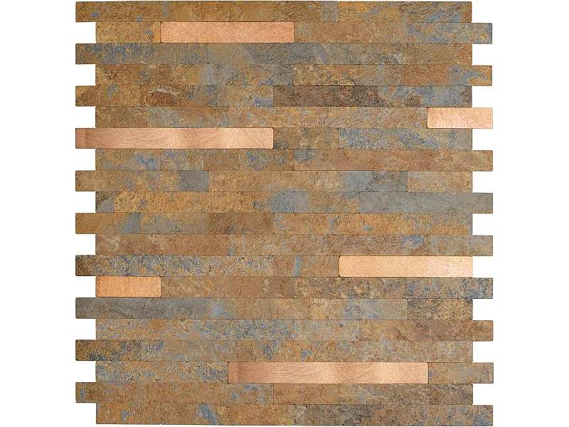 Protocole Home Crédence adhésive premium brun multi-tons, lessivable et imperméable.