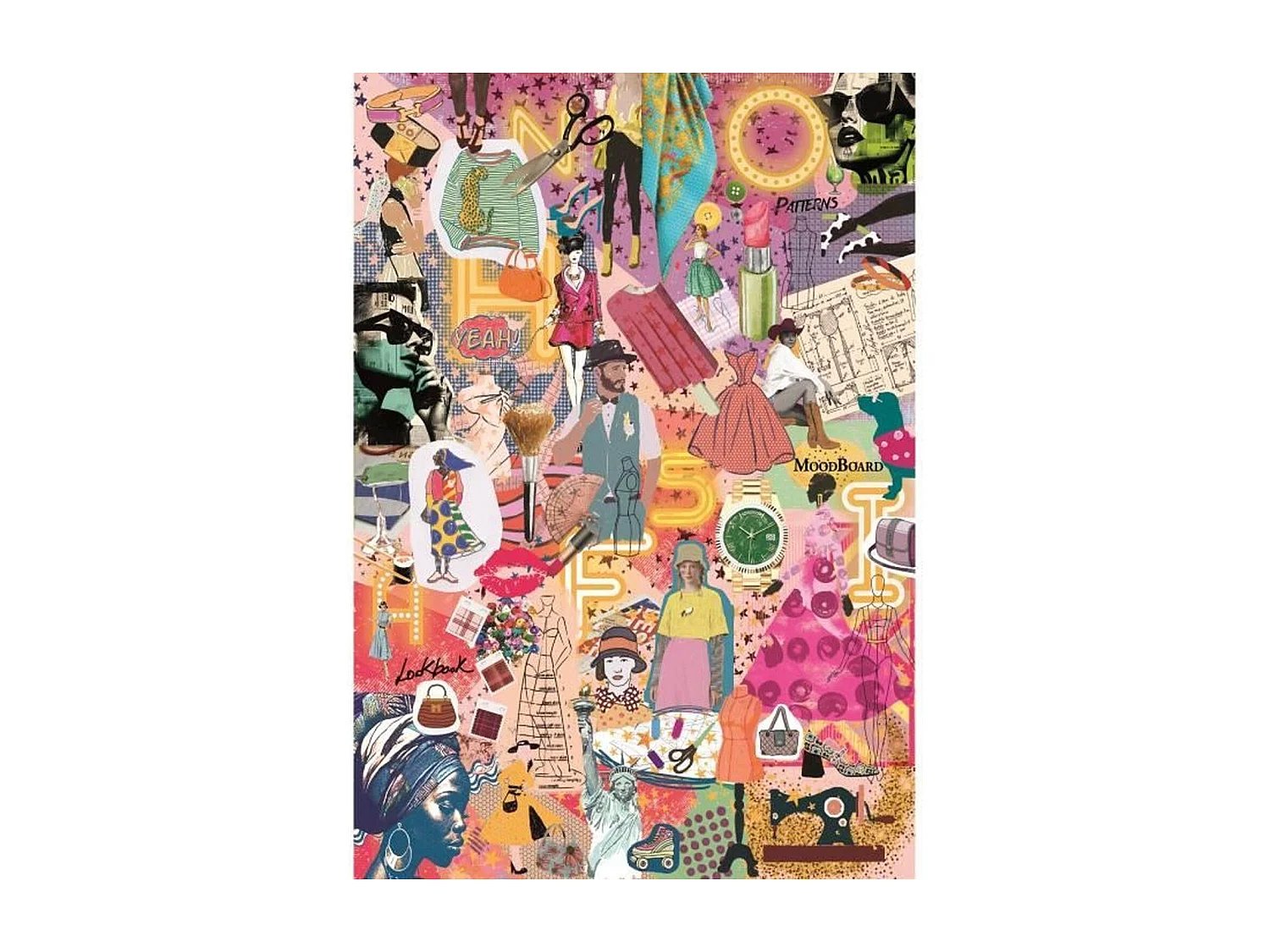 Quebra-cabeça 1000 peças Moda & Design multicolorido 70x50 cm com pôster, formato horizontal para adultos
