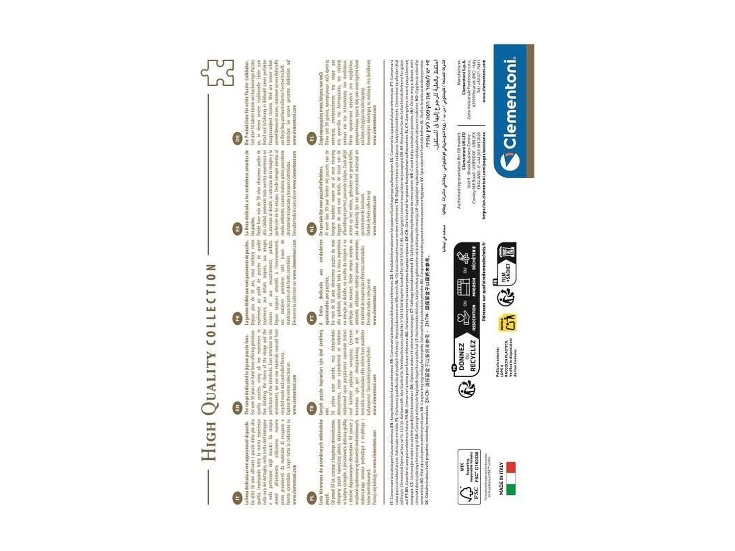 Quebra-cabeça 1000 peças Moda & Design multicolorido 70x50 cm com pôster, formato horizontal para adultos
