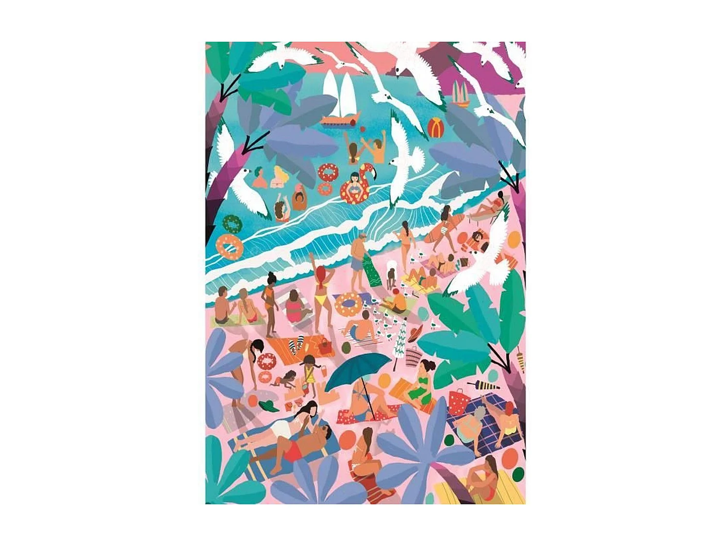 Puzzle Dimanche à la plage 1000 pièces