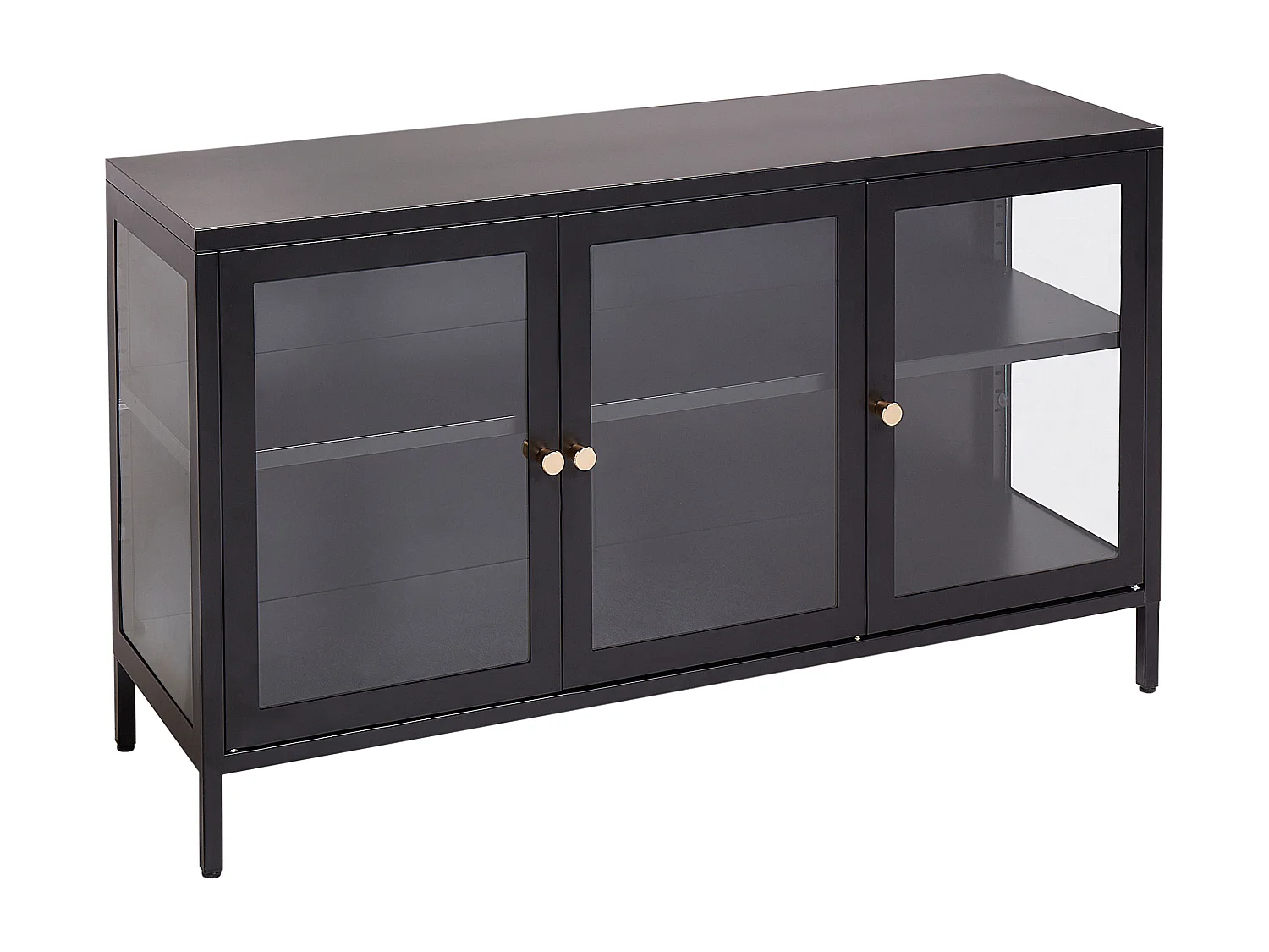 Vitrina NEWPORT Metal 115 cm Negro