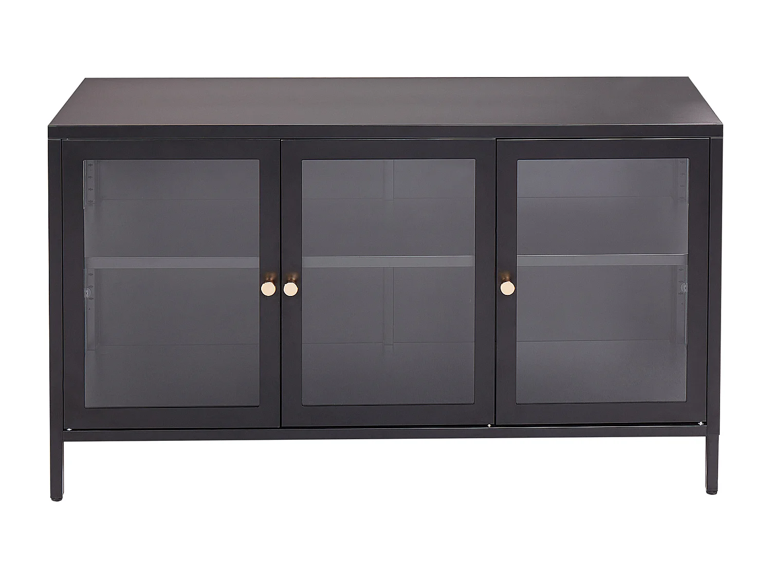 Vitrina NEWPORT Metal 115 cm Negro