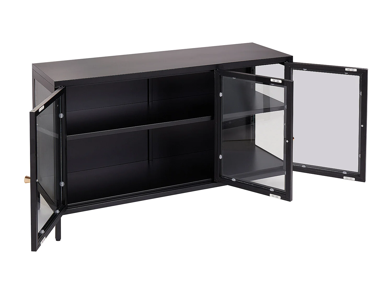 Vitrina NEWPORT Metal 115 cm Negro