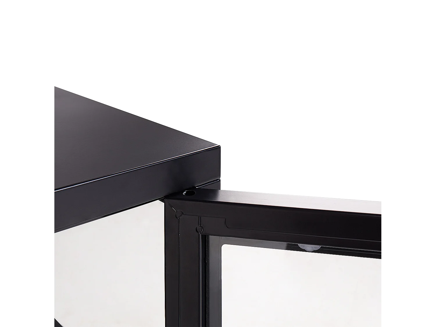 Vitrina NEWPORT Metal 115 cm Negro