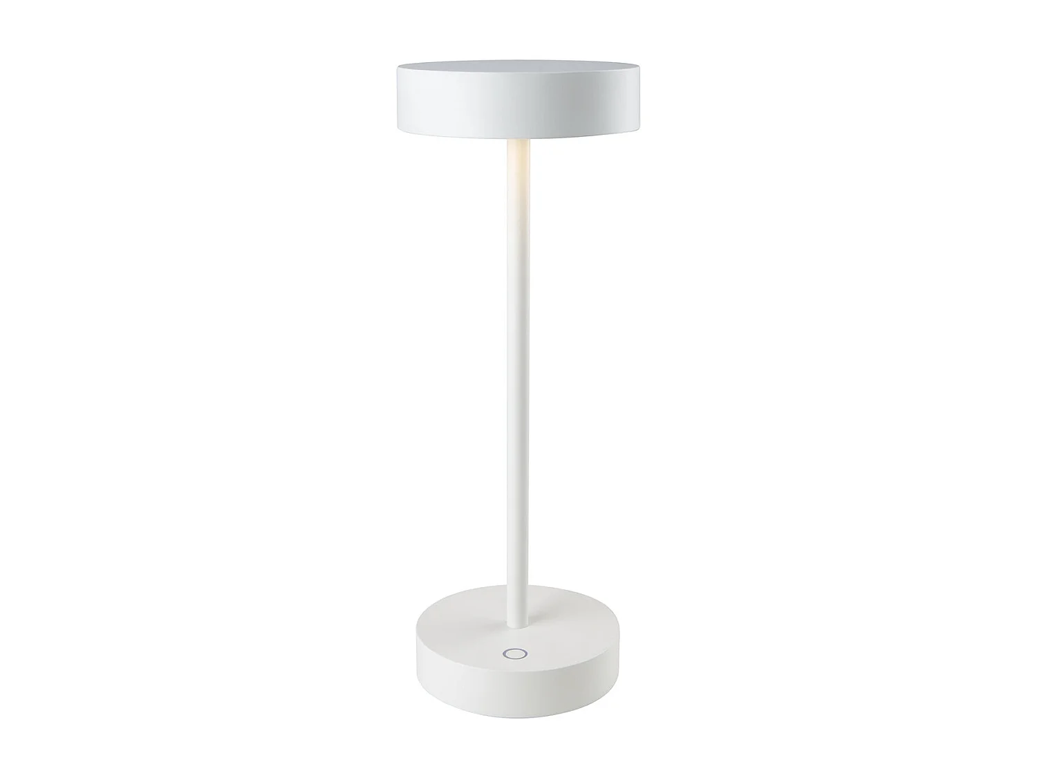 Lampe de table sans fil aluminium SANDY Blanc H33 cm