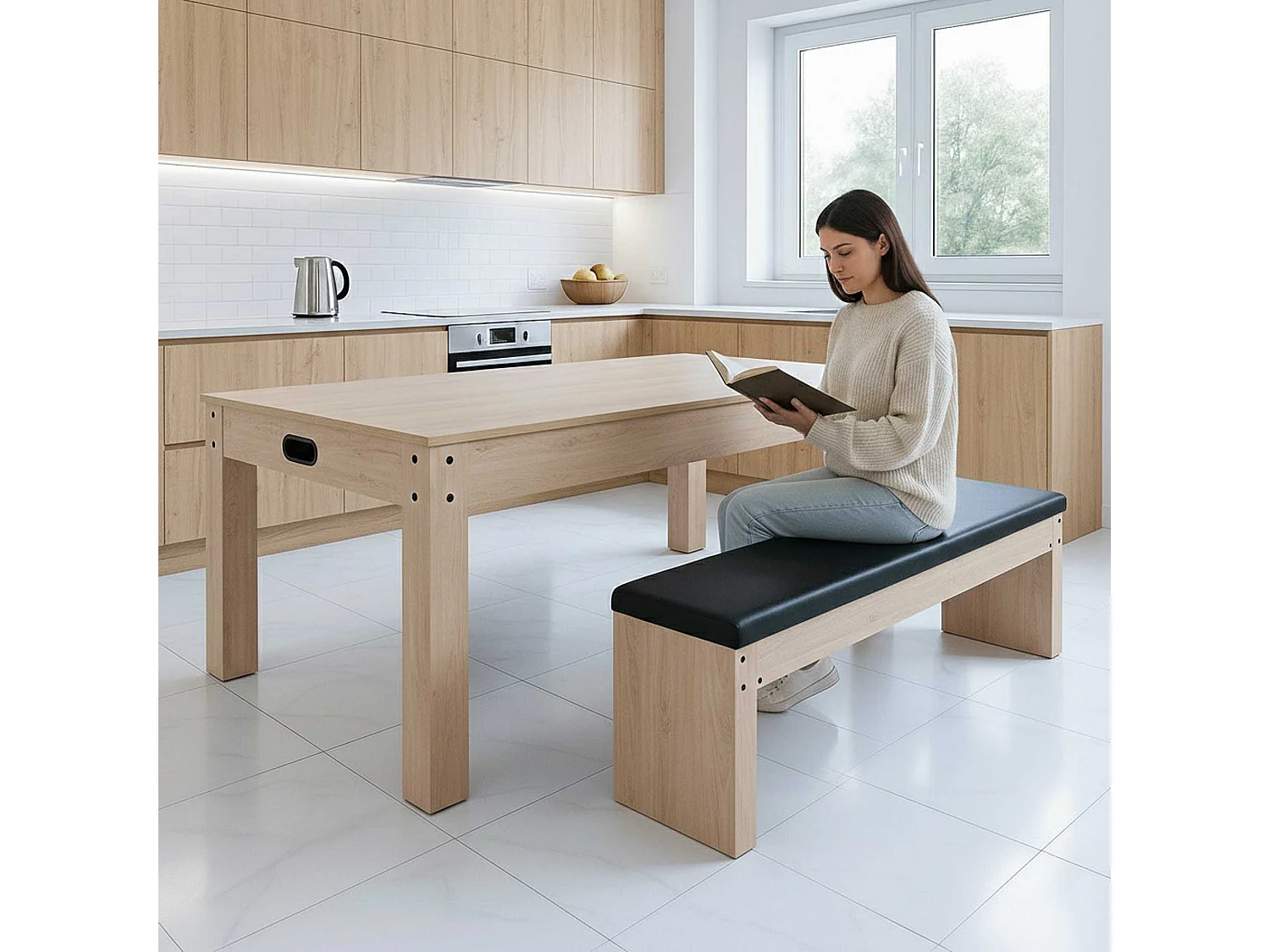 Mesa Multijuego 7 en 1 Billar Ping Pong Air Hockey Ajedrez con Accesorios