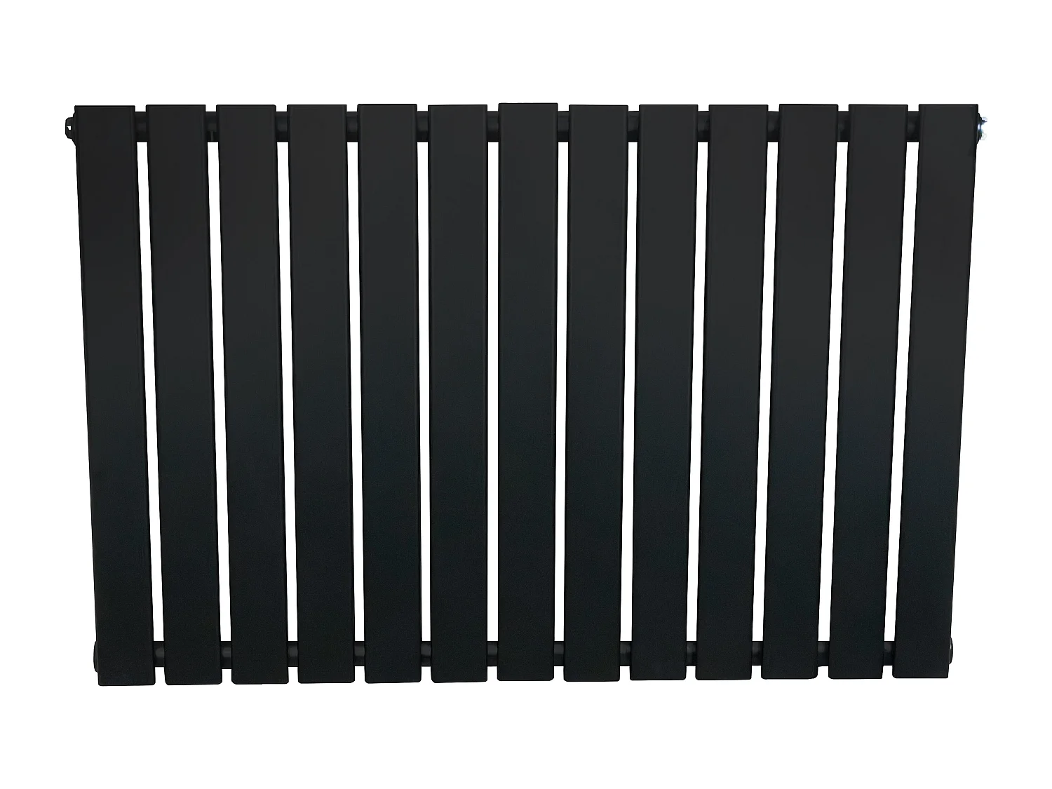 Horizontale Design Radiator Vlakke Panelen - 1 kolom - zwart - 600 x 910mm