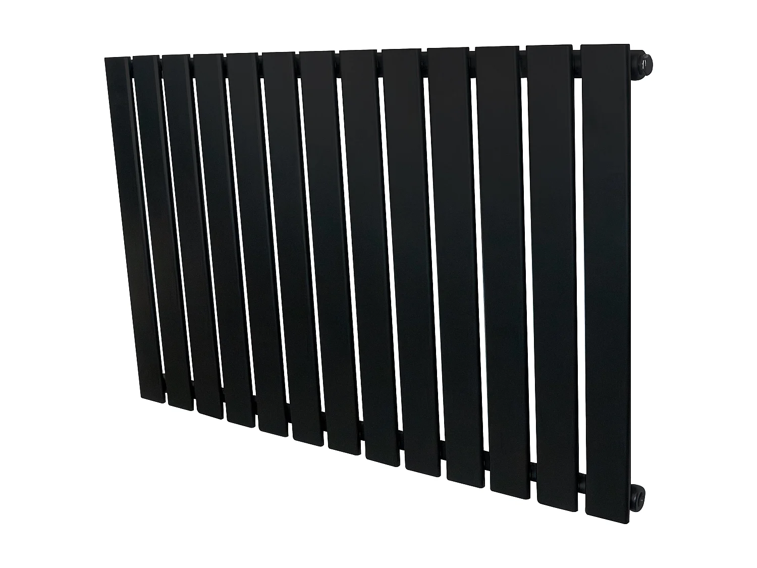Horizontale Design Radiator Vlakke Panelen - 1 kolom - zwart - 600 x 910mm