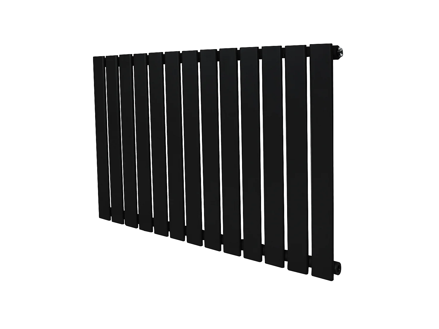 Flat enkeltsøyle-radiator - 600 x 910 mm - Svart