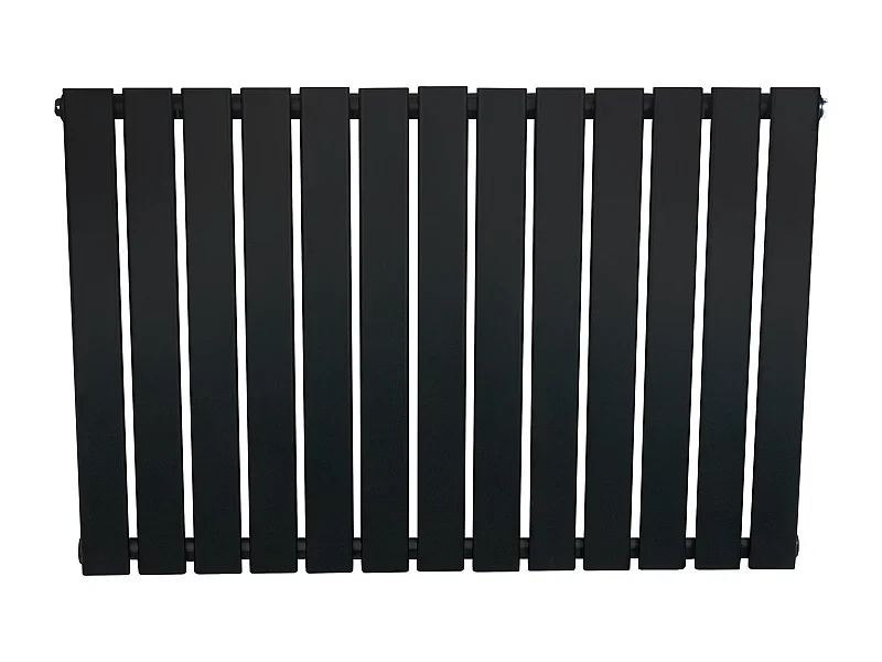 Horizontale Design Radiator Vlakke Panelen - 1 kolom - zwart - 600 x 910mm
