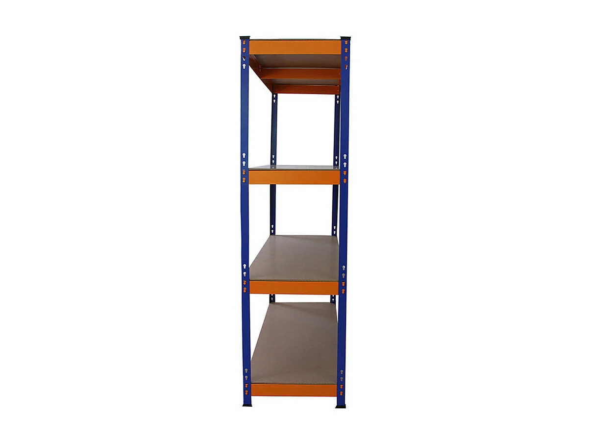 Scaffale S-Rax In Acciaio Senza Bulloni Blu e Arancione 150cm