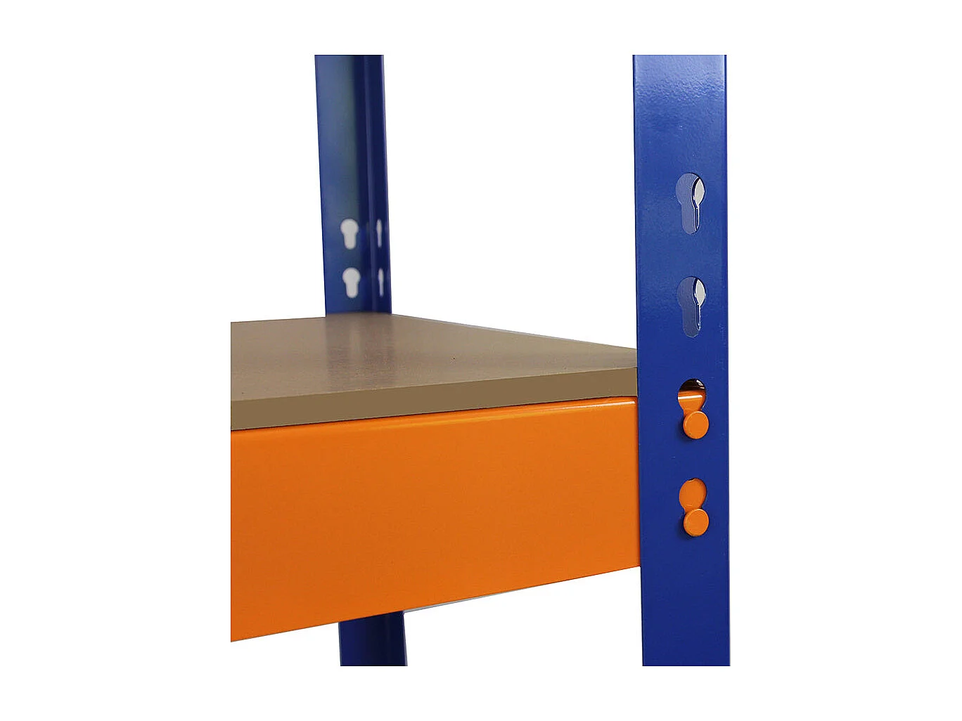 Scaffale S-Rax In Acciaio Senza Bulloni Blu e Arancione 150cm