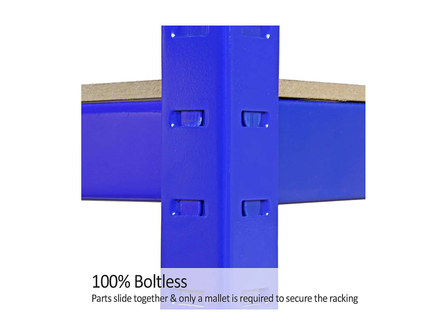 Scaffale T-Rax in Acciaio Senza Bulloni Blu 120cm