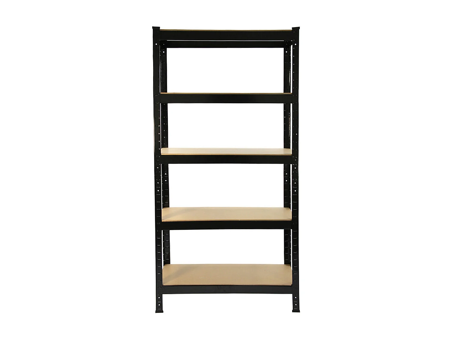 2 Scaffali T-Rax in Acciaio Senza Bulloni Neri 75cm