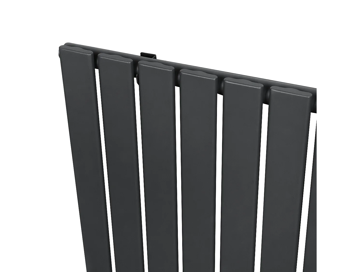 Horizontale Design Radiator Vlakke Panelen - 1 kolom - antraciet grijs - 600 x 910mm
