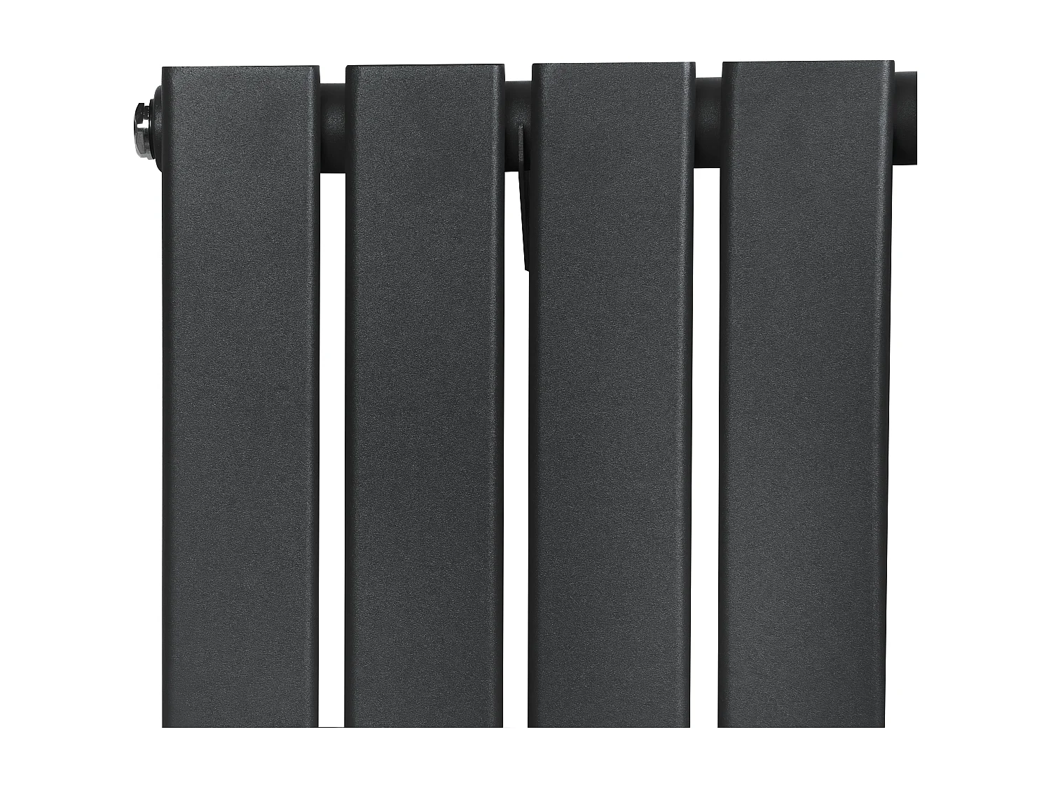 Horizontale Design Radiator Vlakke Panelen - 1 kolom - antraciet grijs - 600 x 910mm