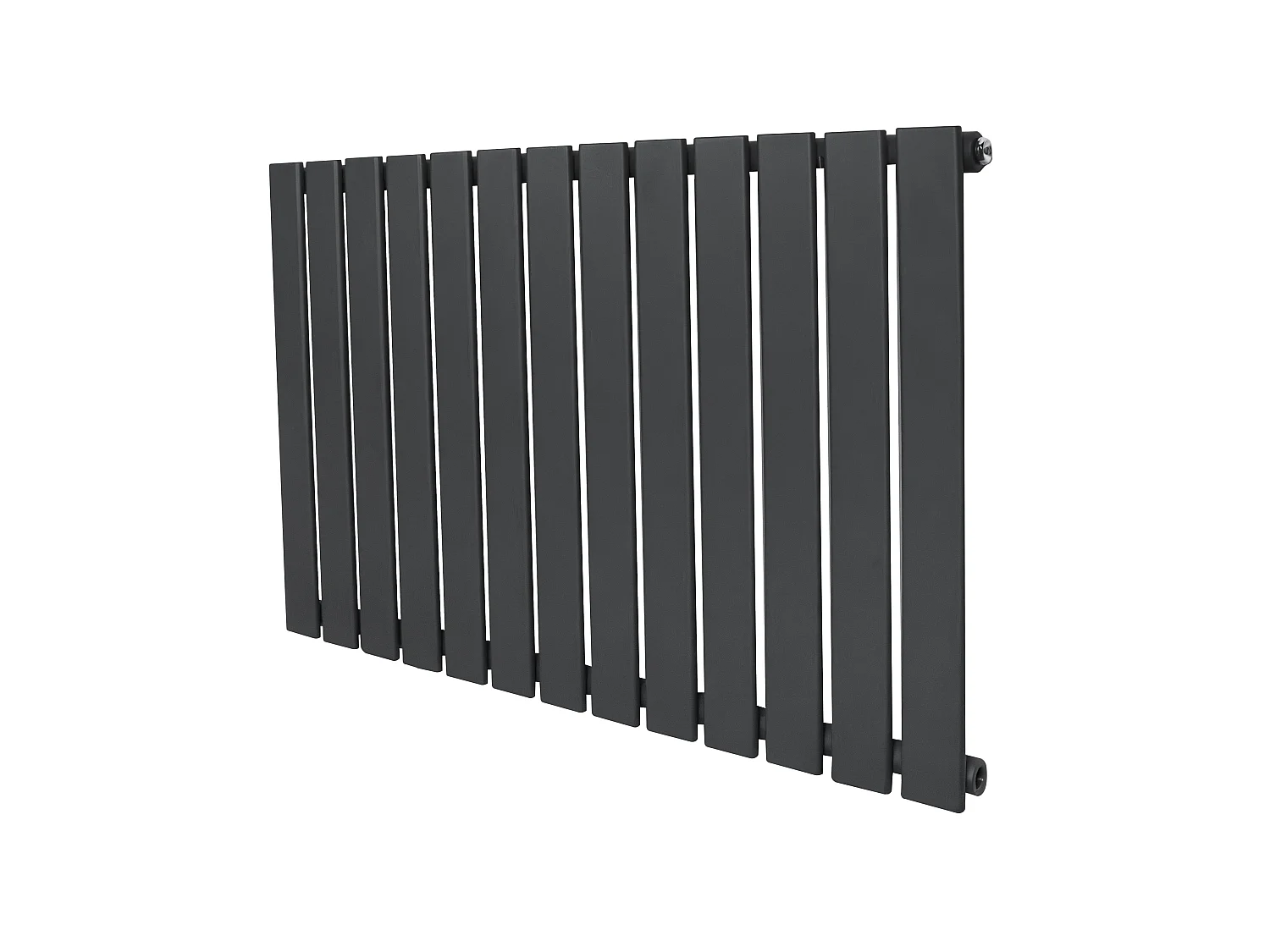 Flat enkeltsøyle-radiator - 600 x 910 mm - antrasittgrå