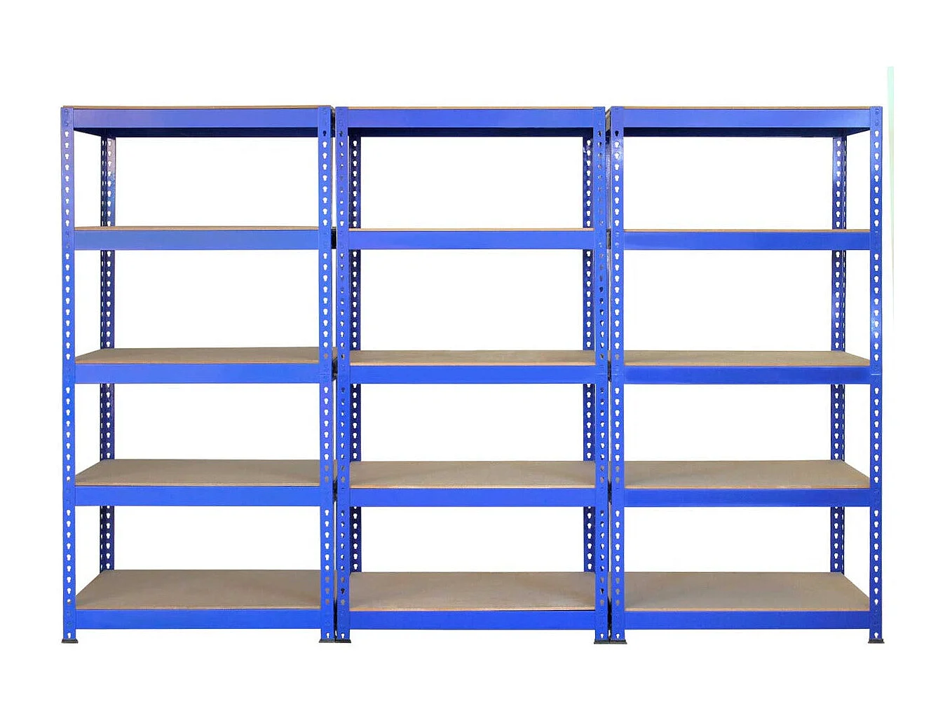 Scaffale da Garage ad Incastro Q-Rax - Blu - 90cm x 50cm - 3 Pezzi con Martello