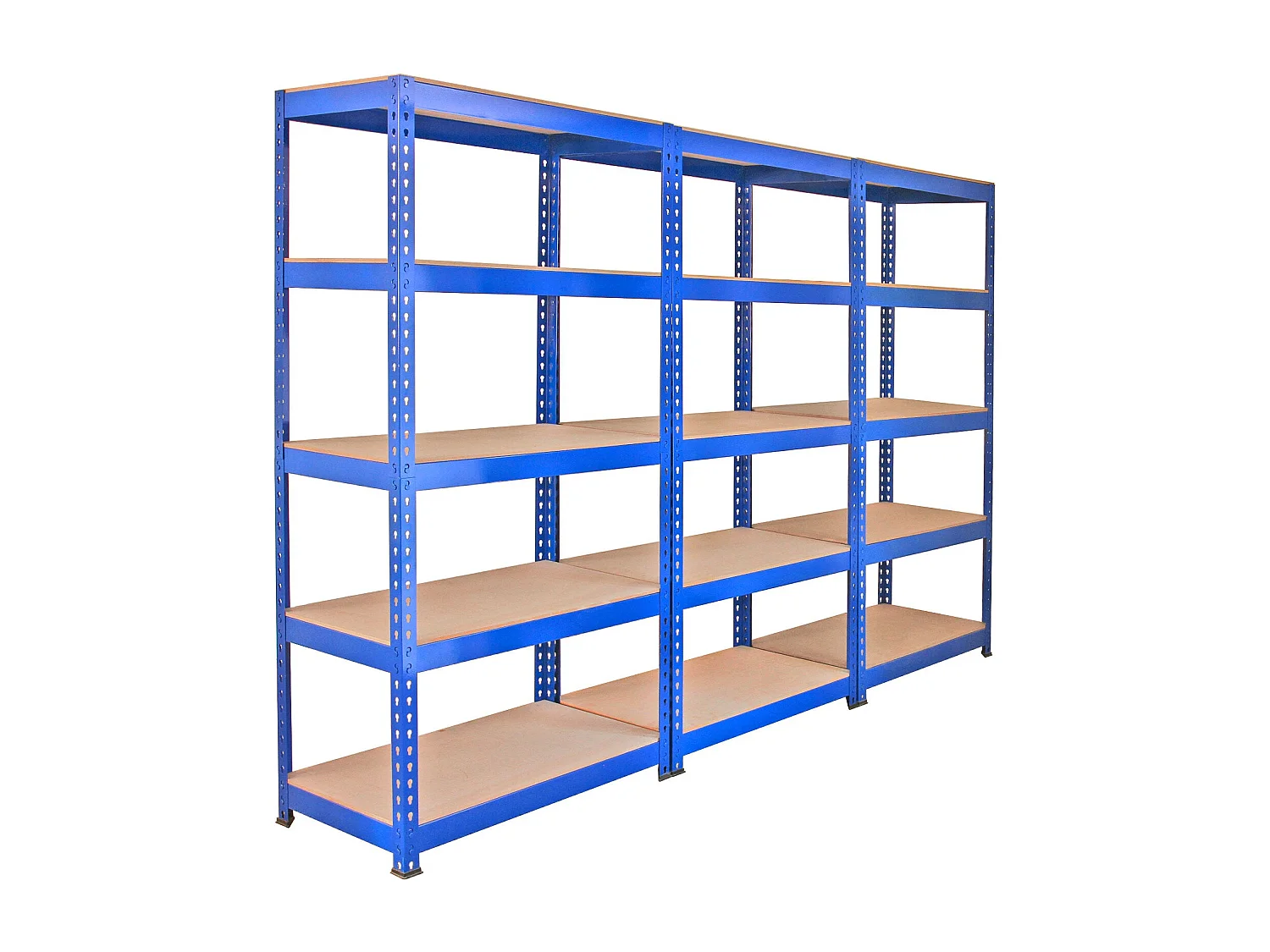 Scaffale da Garage ad Incastro Q-Rax - Blu - 3 Scaffali da 90cm e 2 Scaffali da 120cm