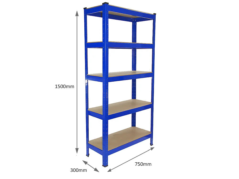 2 x Monster Racking T-Rax 75cm Lagerregal Blau