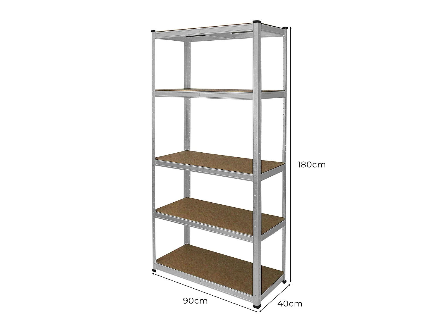 E-Rax Steckregal für die Garage, verzinkt – 90 cm x 40 cm