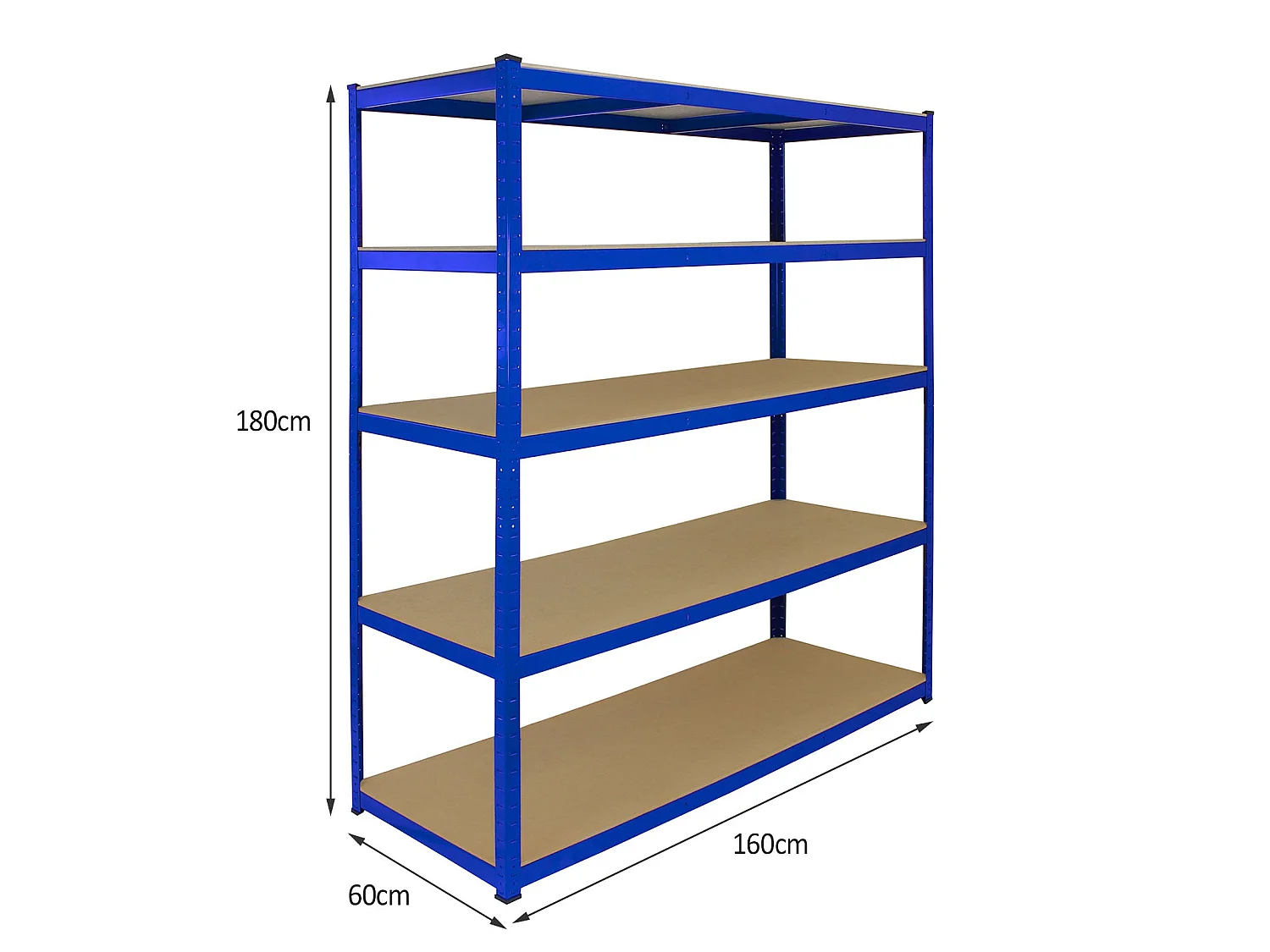 Monster Racking - Rayonnage T-Rax Bleu 160cm x 60cm x 180cm