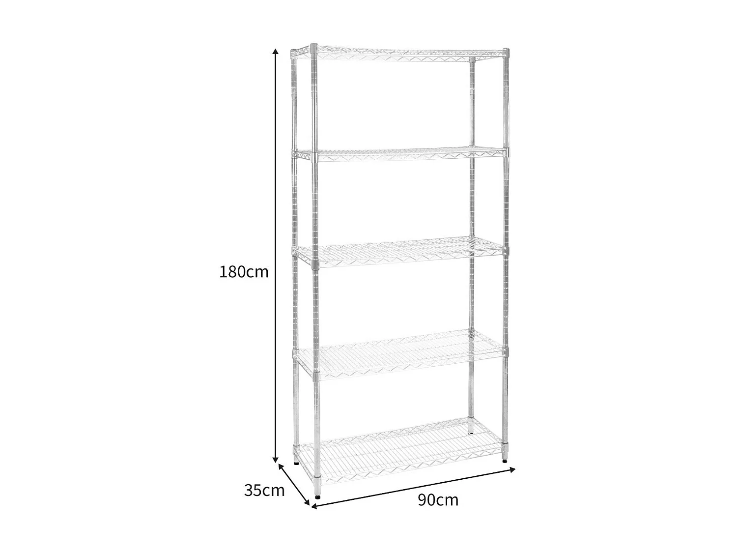 KuKoo Scaffalature in metallo - 35cm x 90cm x 180cm
