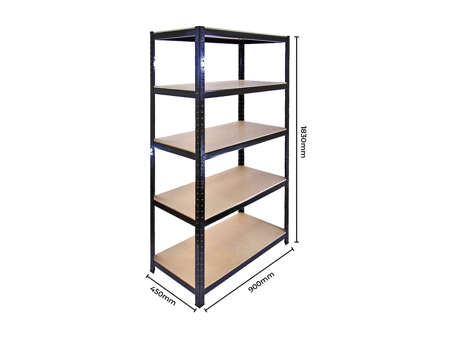 Monster Racking - Lot de 3 Rayonnages T-Rax en Acier Noir & 1 Établi en Acier Noir
