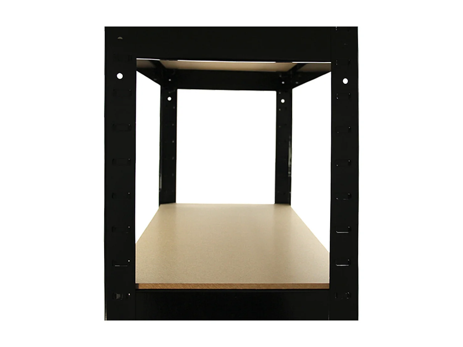 4 Scaffali T-Rax In Acciaio Senza Bulloni Neri 75cm