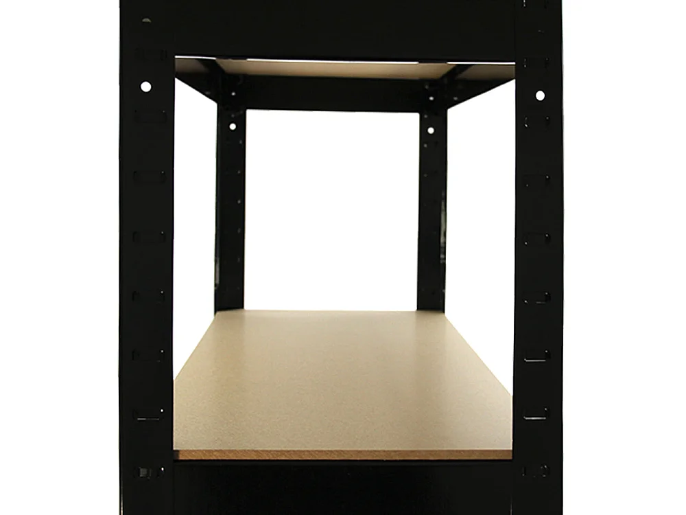 4 x Monster Racking T-Rax 75cm Lagerregal Schwarz mit Gratis Gummihammer