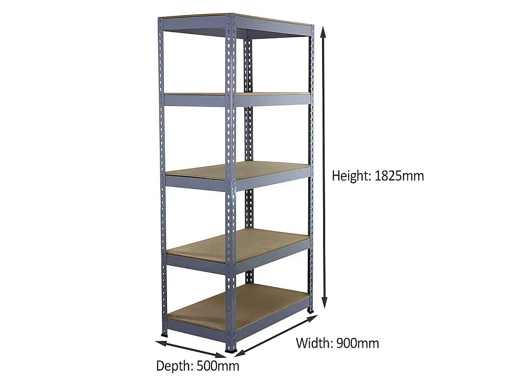 Monster Racking - 1 Rayonnage Q-Raxen Acier Gris 90cm x 50cm x 180cm