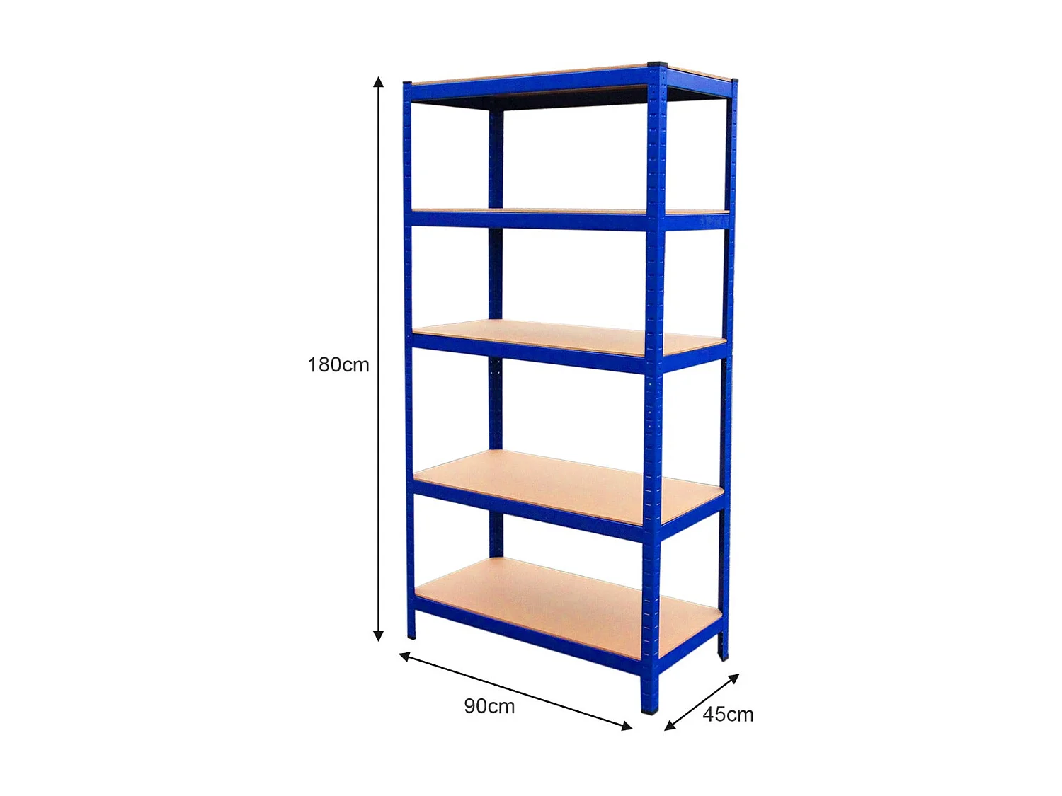 Scaffale da Garage ad Incastro T-Rax - Blu - 90cm x 45cm - 9 Pezzi
