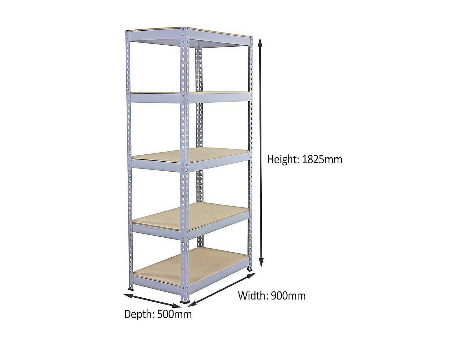 Scaffale da Garage ad Incastro Q-Rax - Grigio - 90cm x 50cm - 3 Pezzi