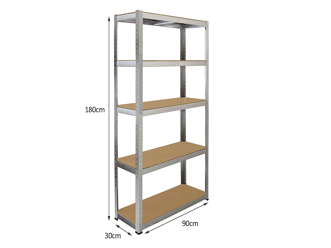 Lot de 2 Etagères de Rangement de 90cm & 1 Etagère d'Angle Galwix