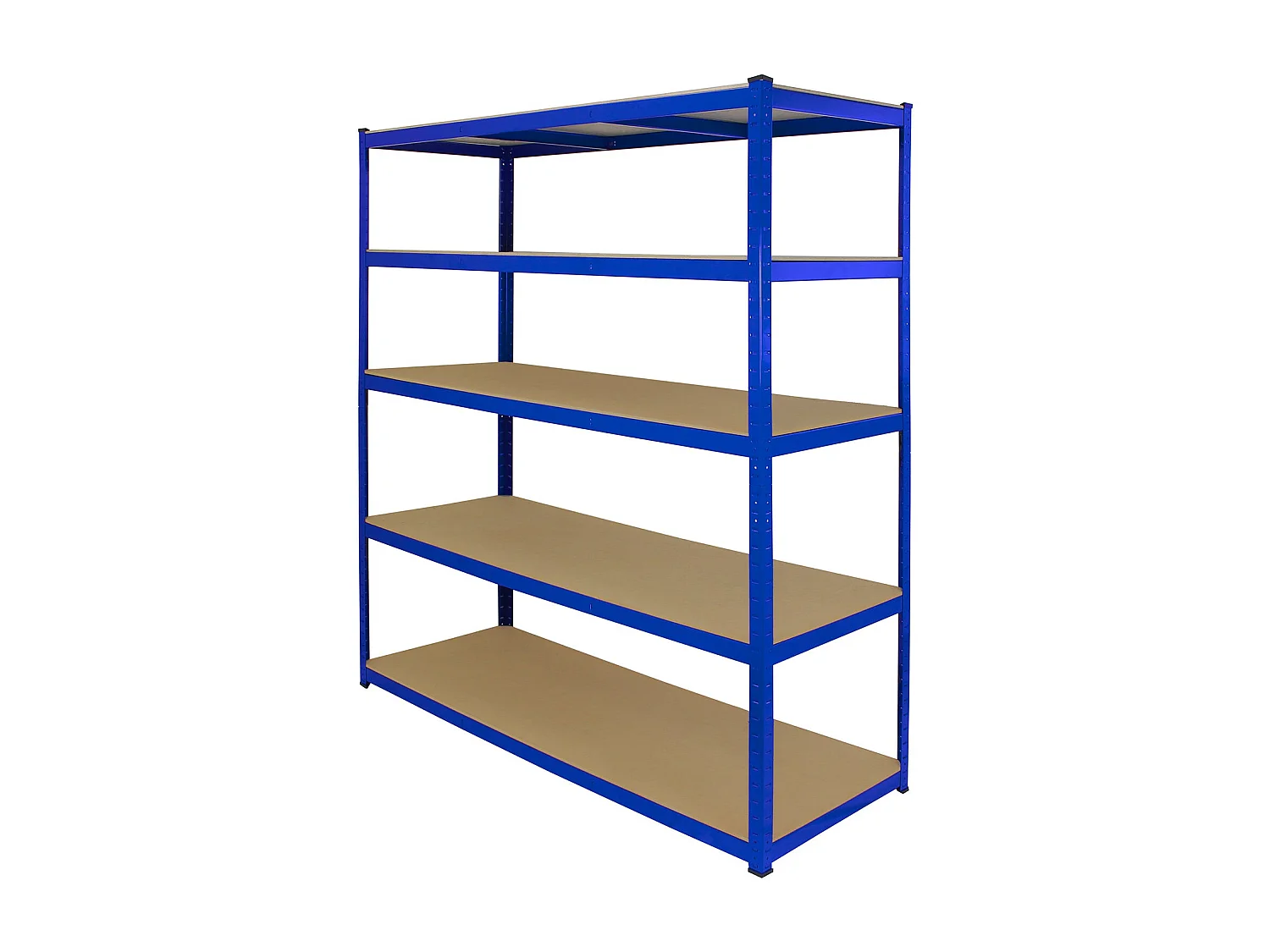 5 Scaffali T-Rax in Acciaio Senza Bulloni Blu 160cm