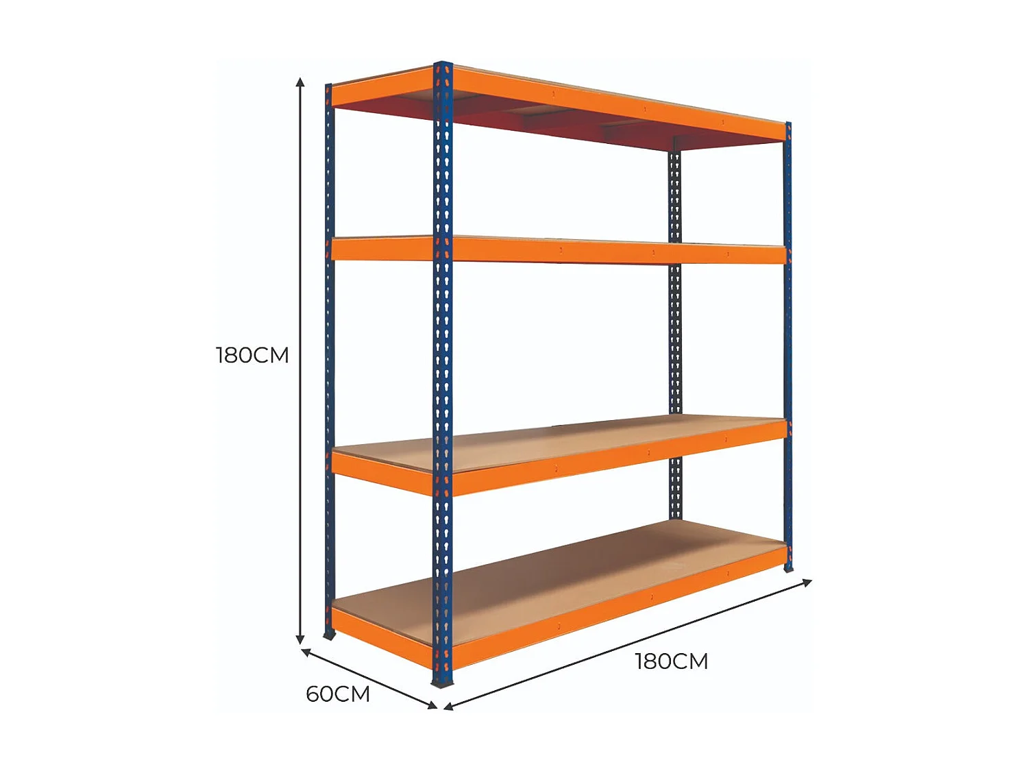 Scaffalatura a 4 Ripiani - S-Rax - 180 cm x 180 cm x 60 cm