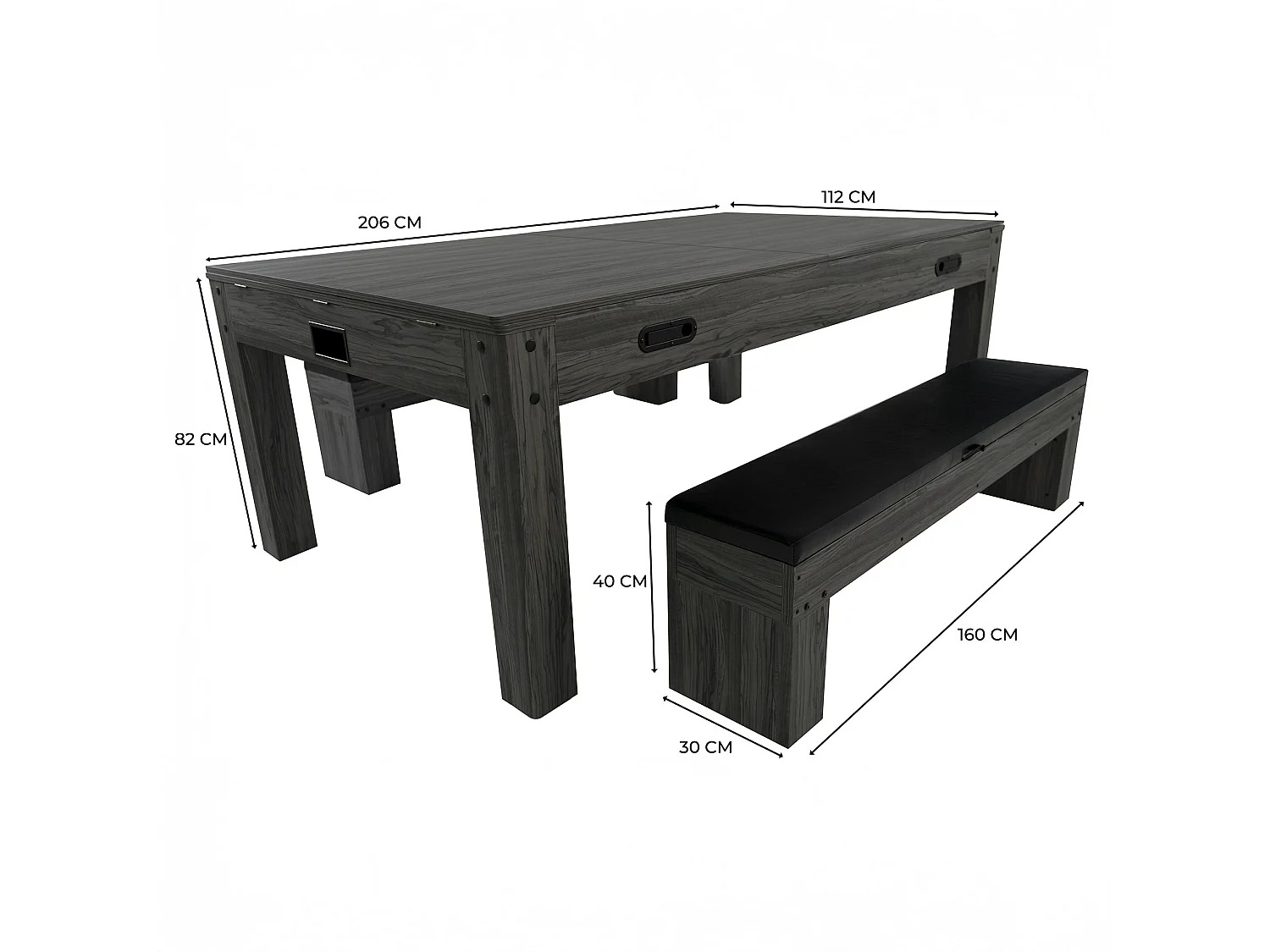 Mesa Multijuego 7 en 1 Billar Ping Pong Air Hockey Ajedrez con Accesorios