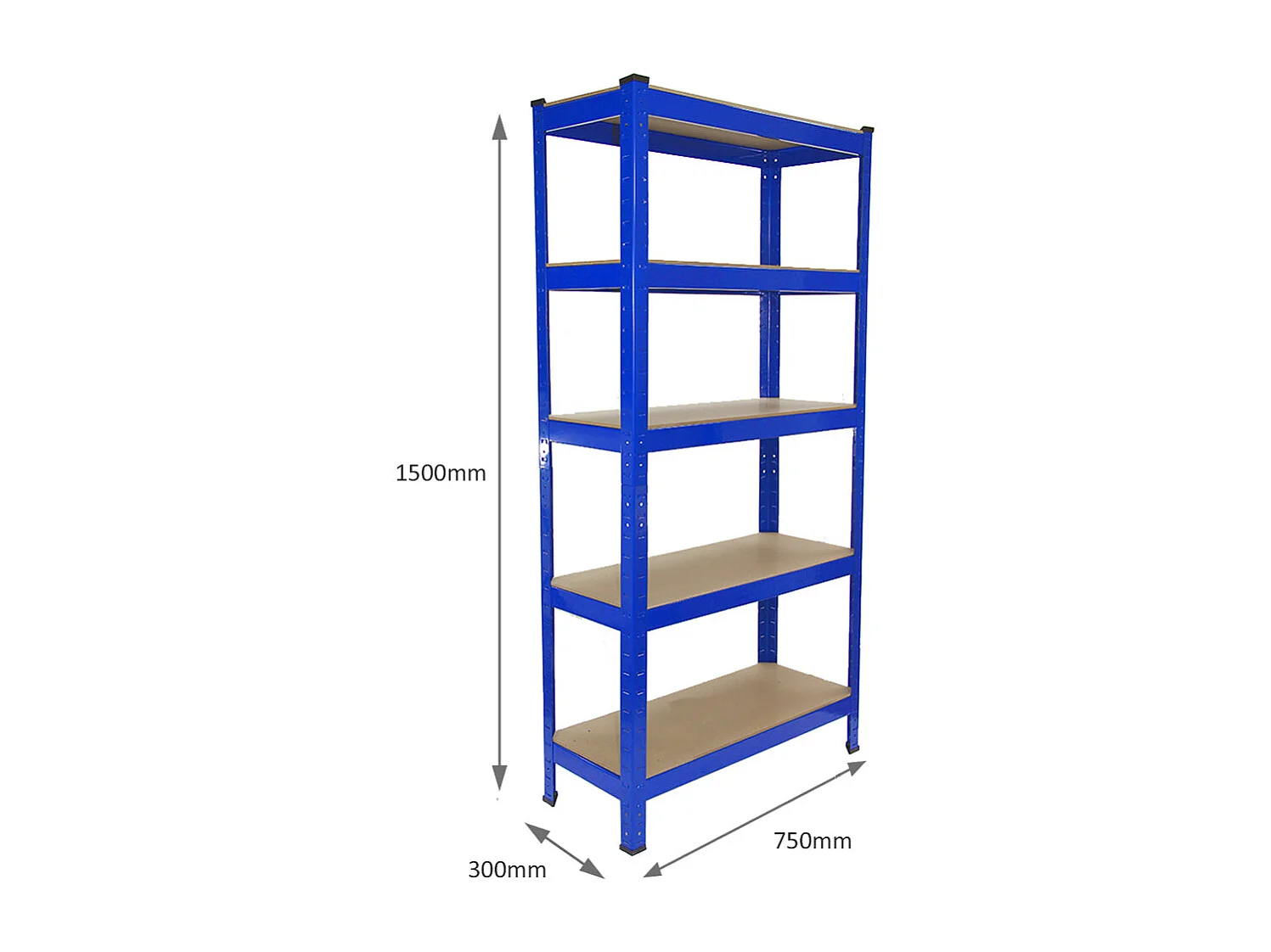 Monster Racking - 1 Rayonnage T-Rax en Acier Bleu 75cm x 30cm x 150cm