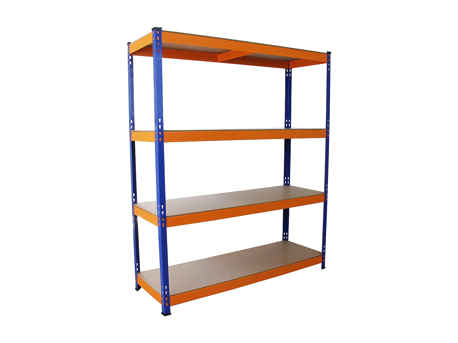 3 Scaffali S-Rax in Acciaio Senza Bulloni Blu e Arancione 150cm