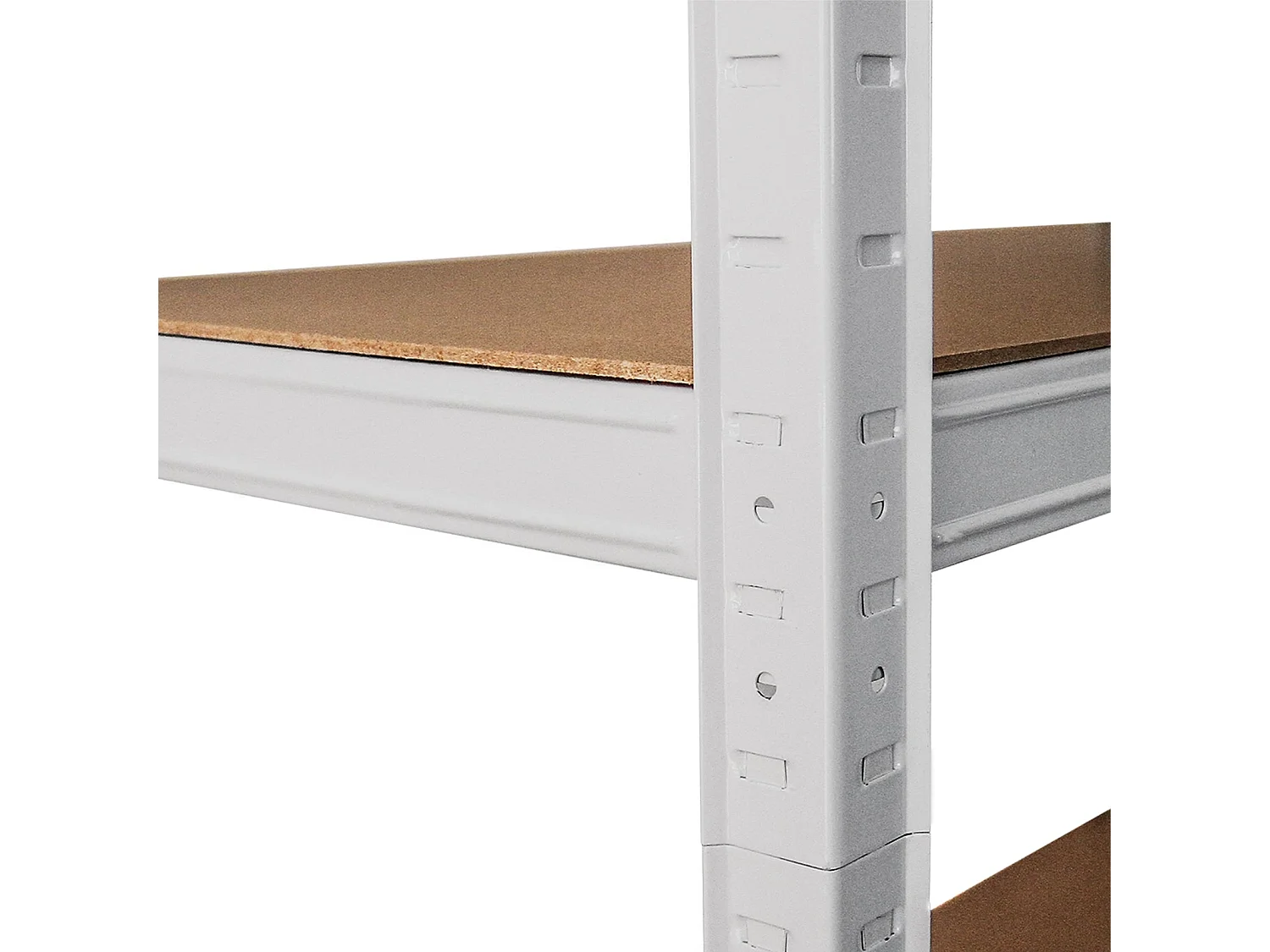 Scaffale da Garage ad Incastro E-Rax - Bianco - 90cm x 40cm - 2 Pezzi