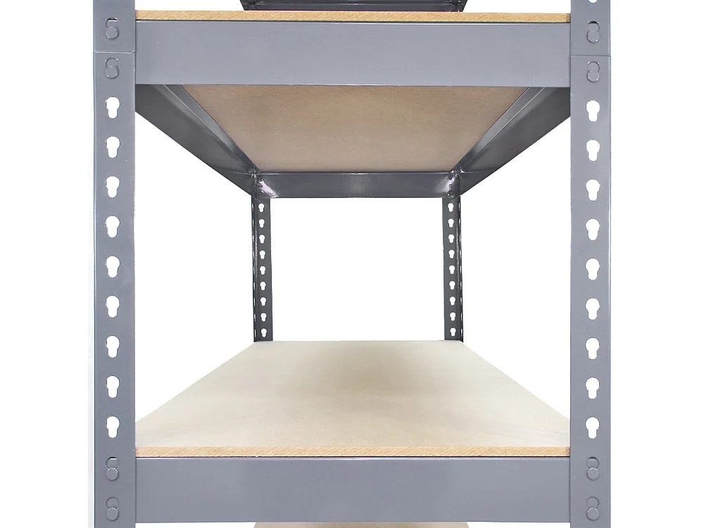 Scaffale da Garage ad Incastro Q-Rax - Grigio - 90cm x 50cm - 3 Pezzi con Martello