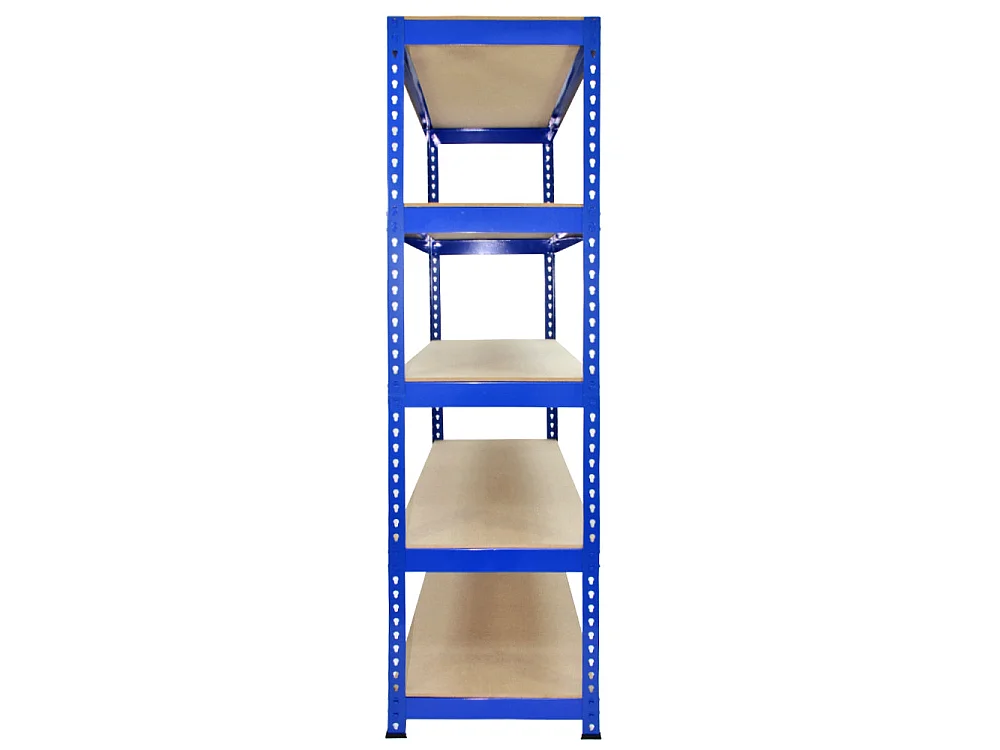 2 Rayonnages T-Rax Bleu en Métal 75x150x 30cm 100% Sans Boulons Capacité 750 KG