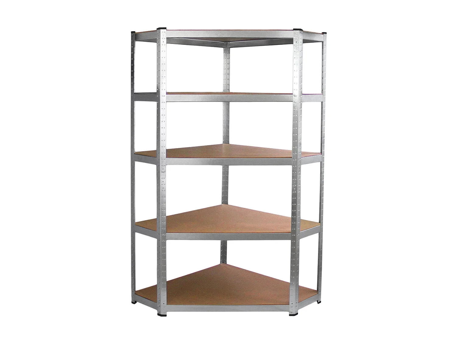 Scaffale ad Angolo Galwix in Acciaio Senza Bulloni Grigio 90cm