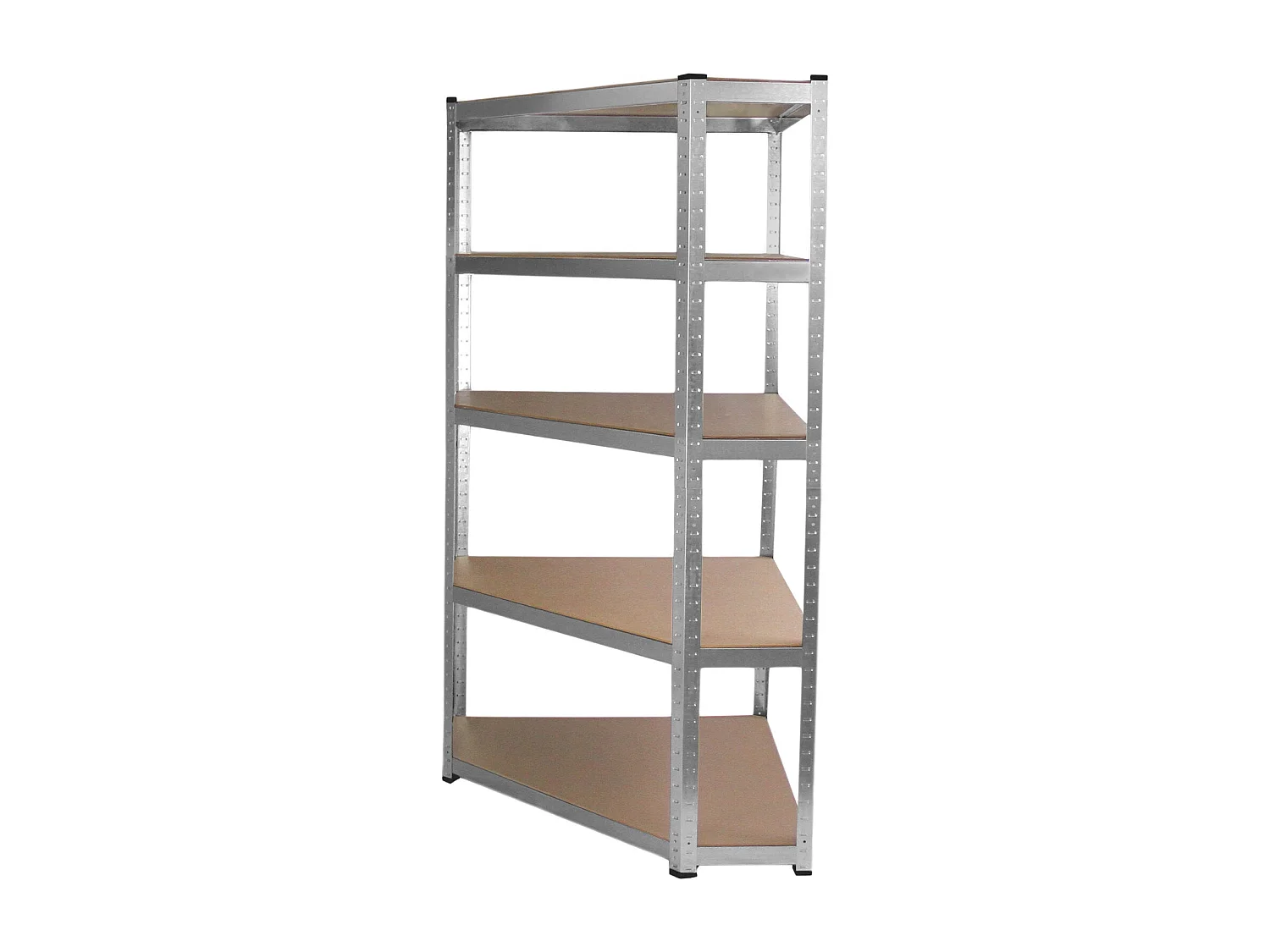 Scaffale ad Angolo Galwix in Acciaio Senza Bulloni Grigio 90cm