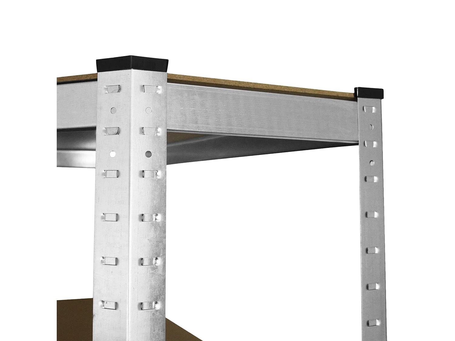 Scaffale ad Angolo Galwix in Acciaio Senza Bulloni Grigio 90cm