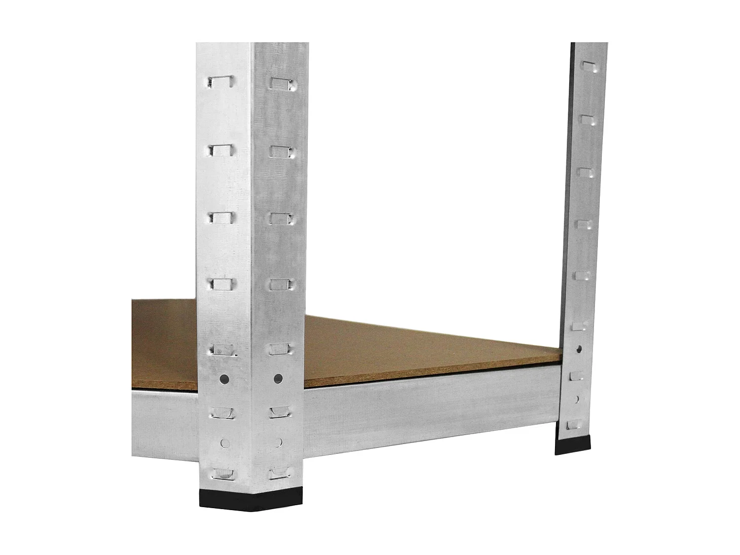 Scaffale ad Angolo Galwix in Acciaio Senza Bulloni Grigio 90cm