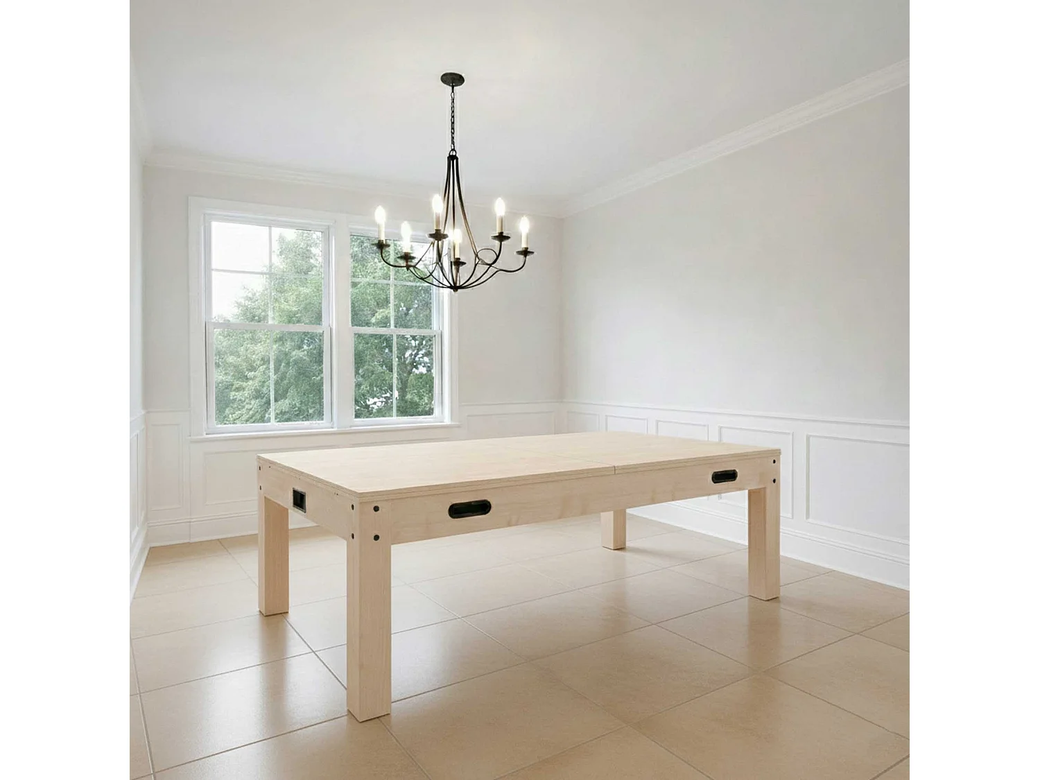 Mesa Multijuego 7 en 1 Billar Ping Pong Air Hockey Ajedrez con Accesorios