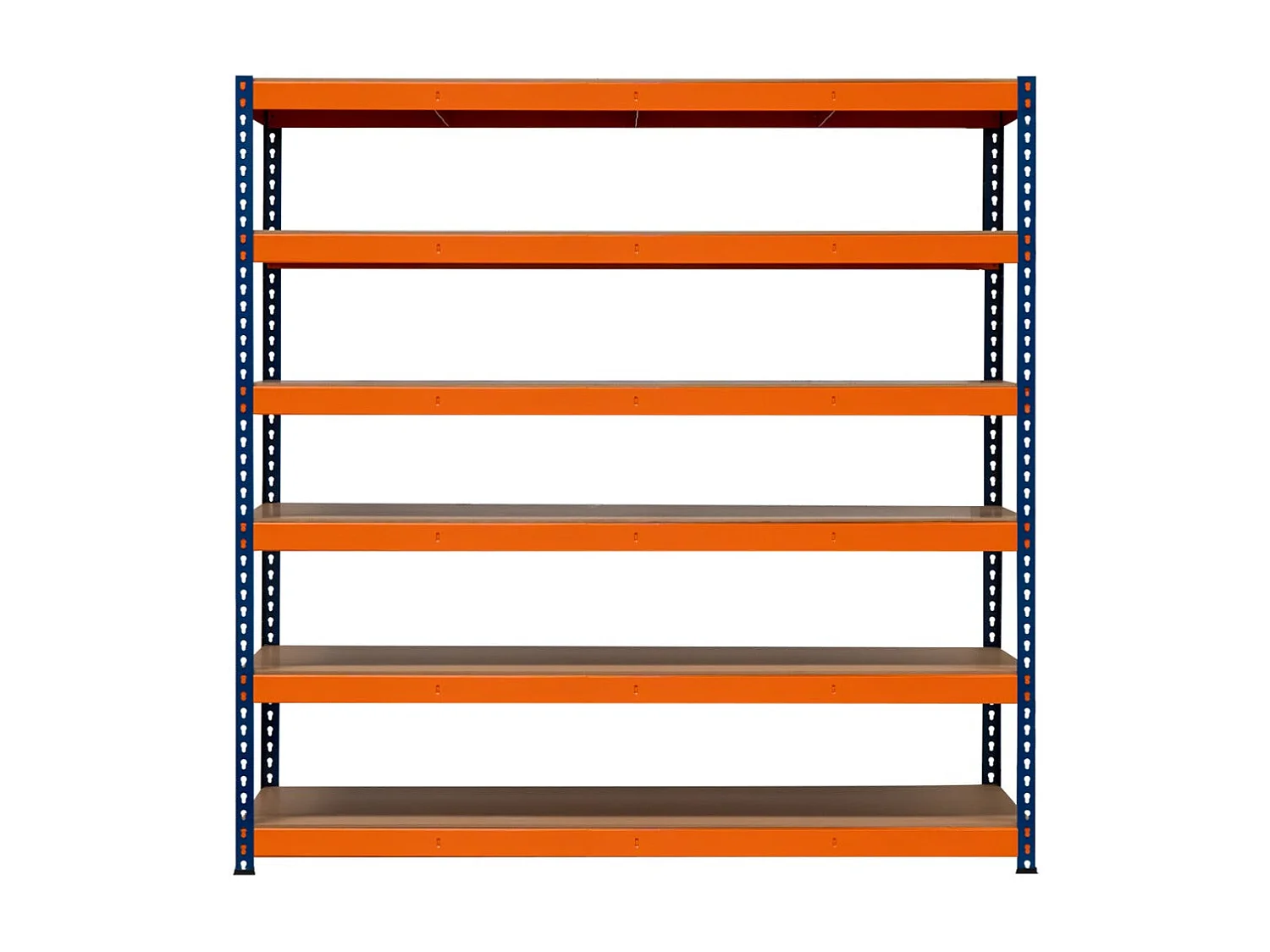 Monster Racking - 1 Rayonnage S-Rax à 6 Étagères en Acier Orange et Bleu 60cm x 180 cm x 180 cm