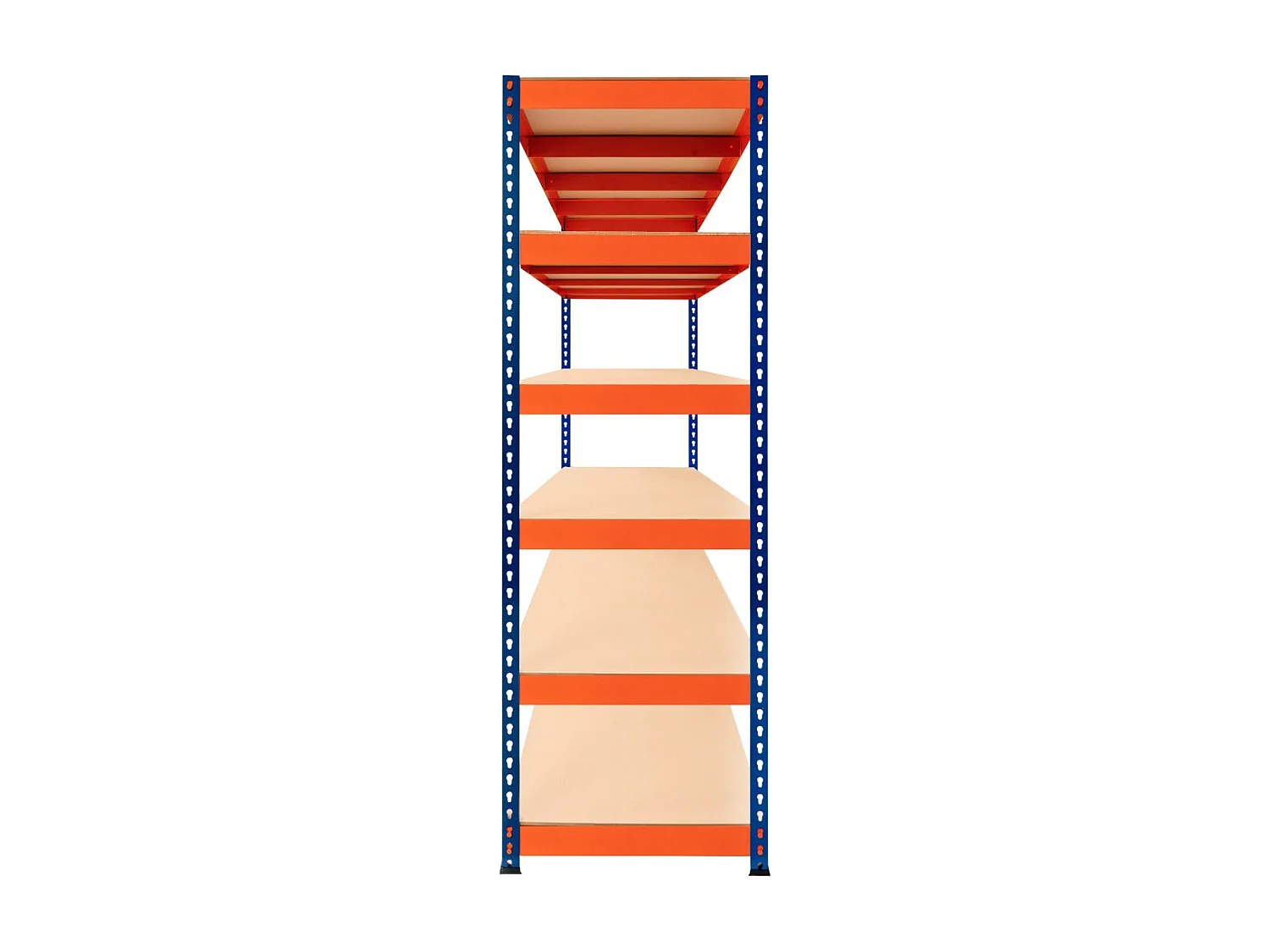 Monster Racking - 1 Rayonnage S-Rax à 6 Étagères en Acier Orange et Bleu 60cm x 180 cm x 180 cm