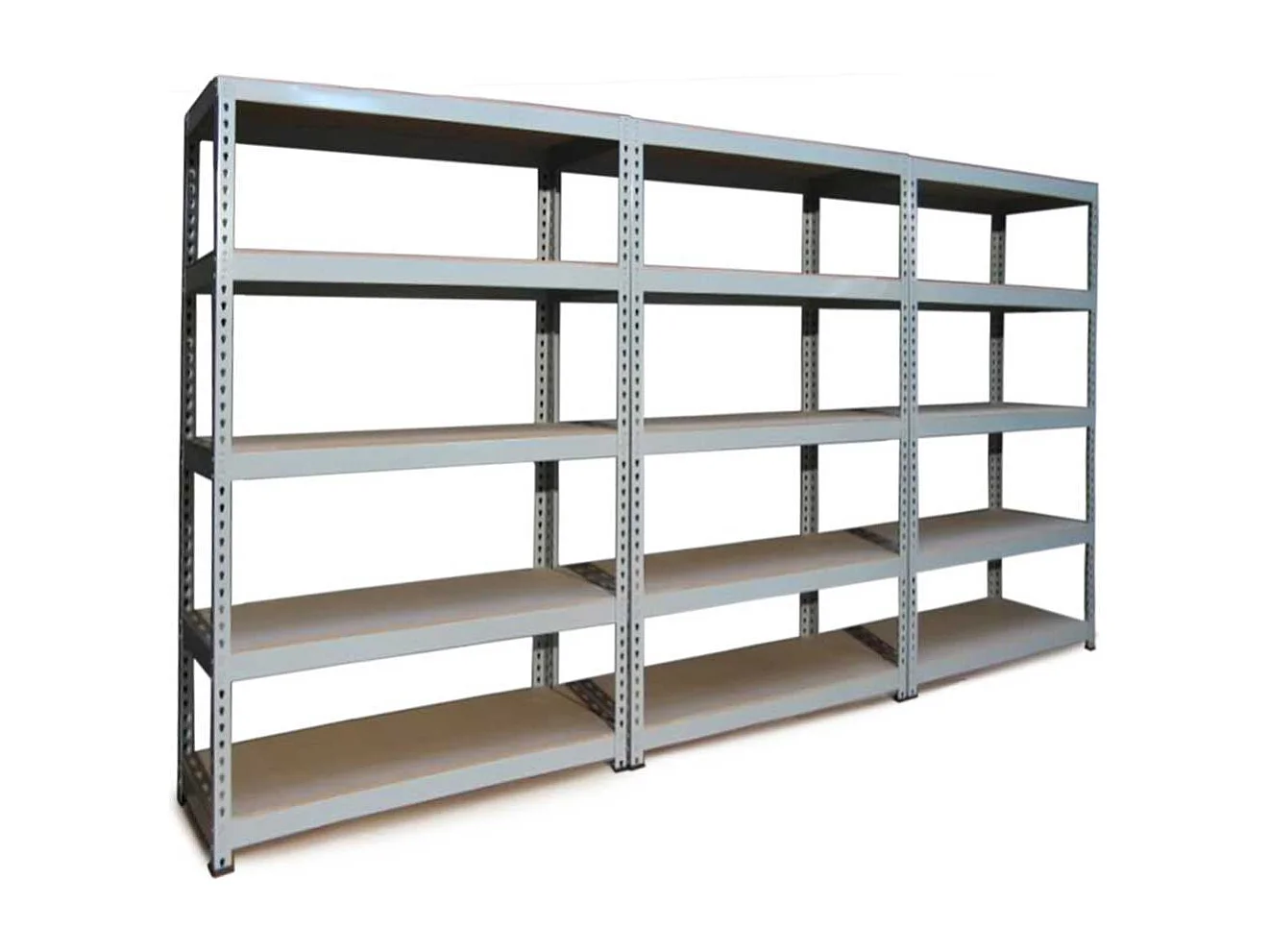 Scaffale da Garage ad Incastro Q-Rax - Grigio - 120cm x 50cm - 3 Pezzi